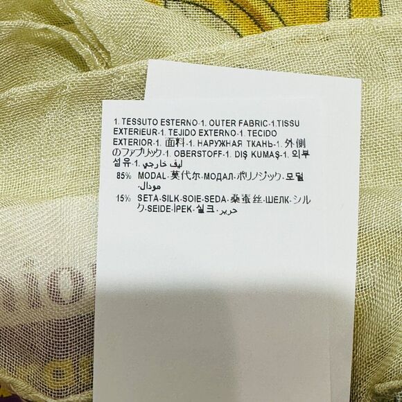 Versace Barocco Ivory Gold Silk Modal Shawl Scarf Large 140cm NWT $500 #1 - Picture 11 of 11